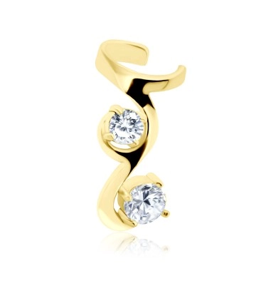 Gold Plated Wavy Design Ear Cuff EC-537-GP